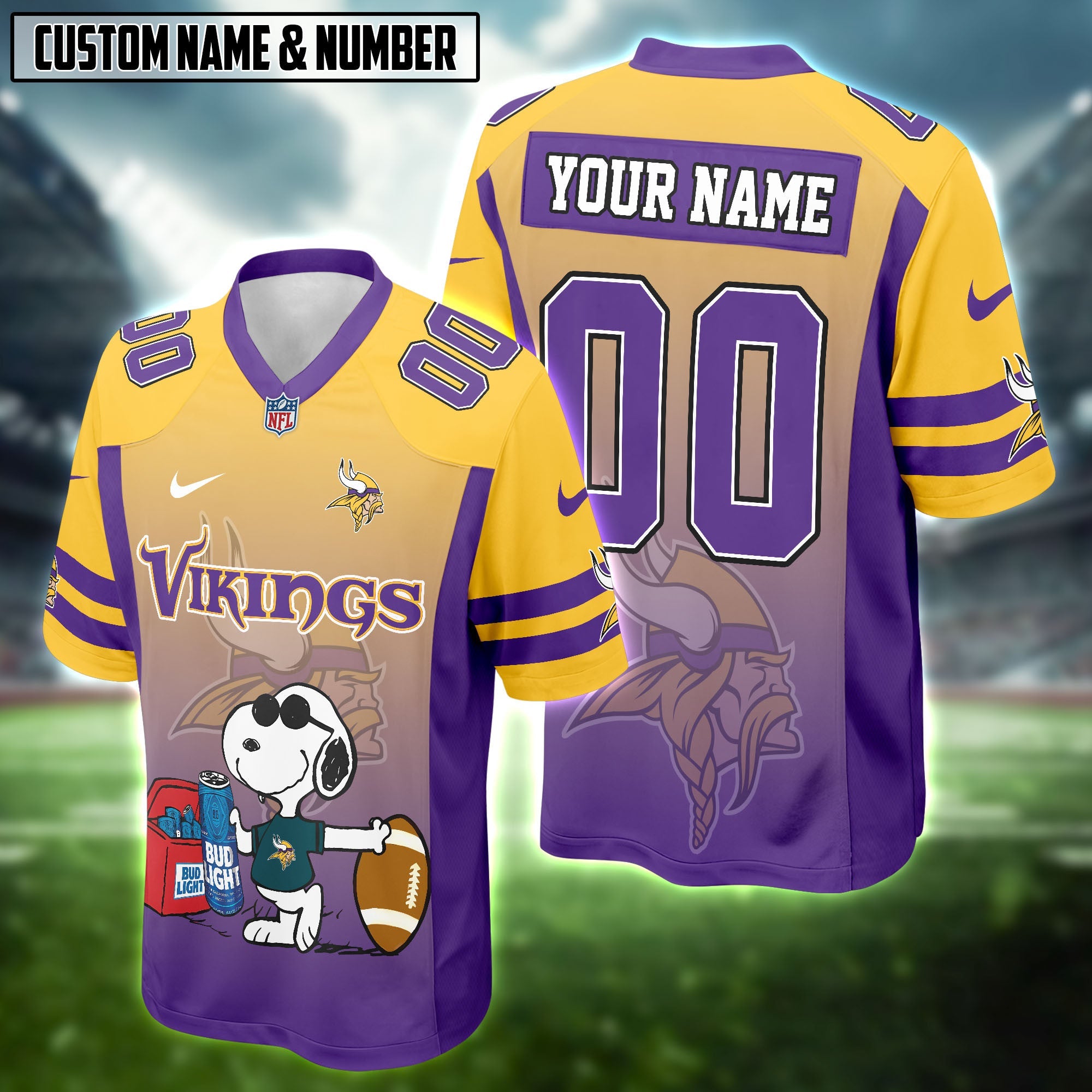 NFL x Snoopy x Bud Light Football Jersey Editions Limited