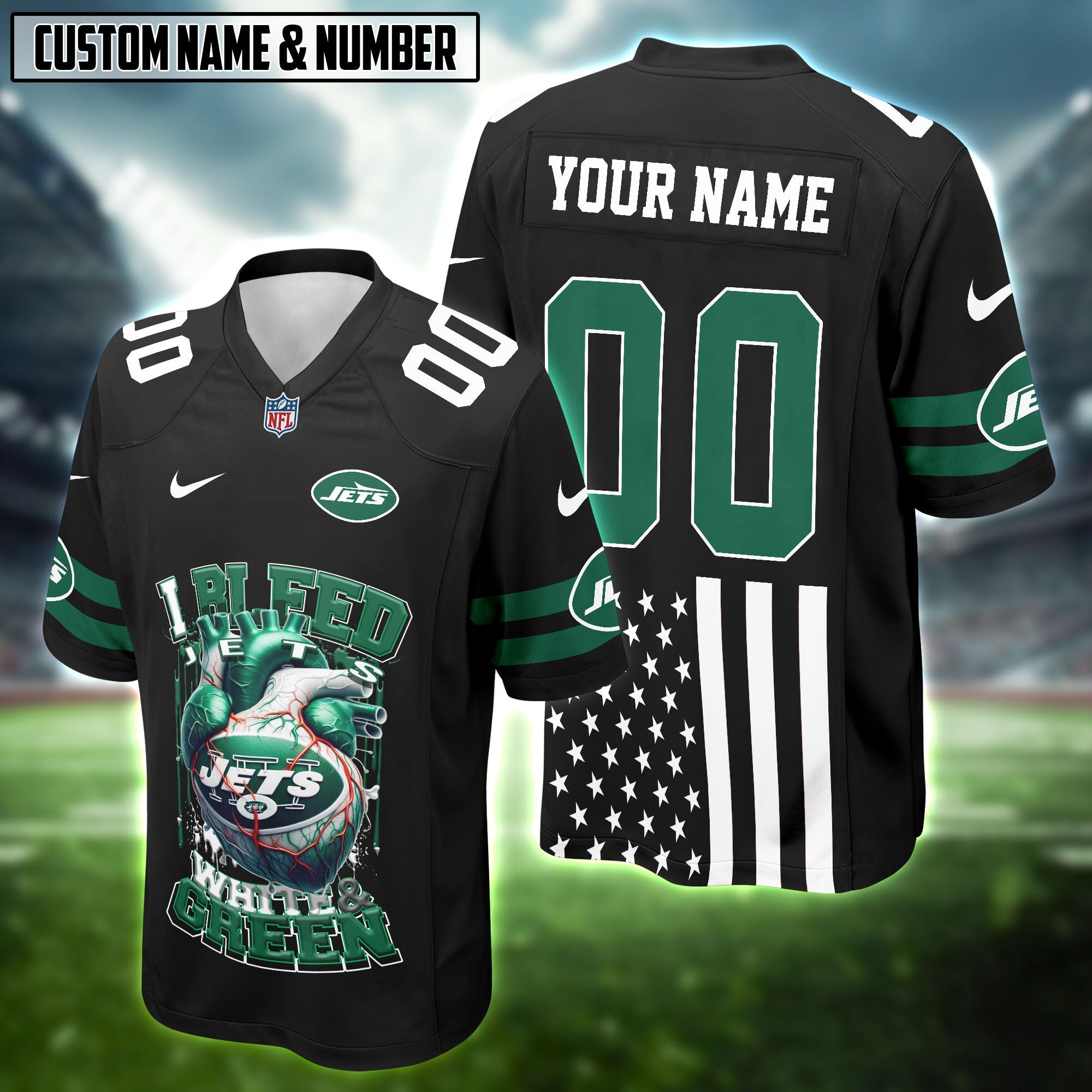 NFL Heart Bleed Light Football Jersey Editions Limited