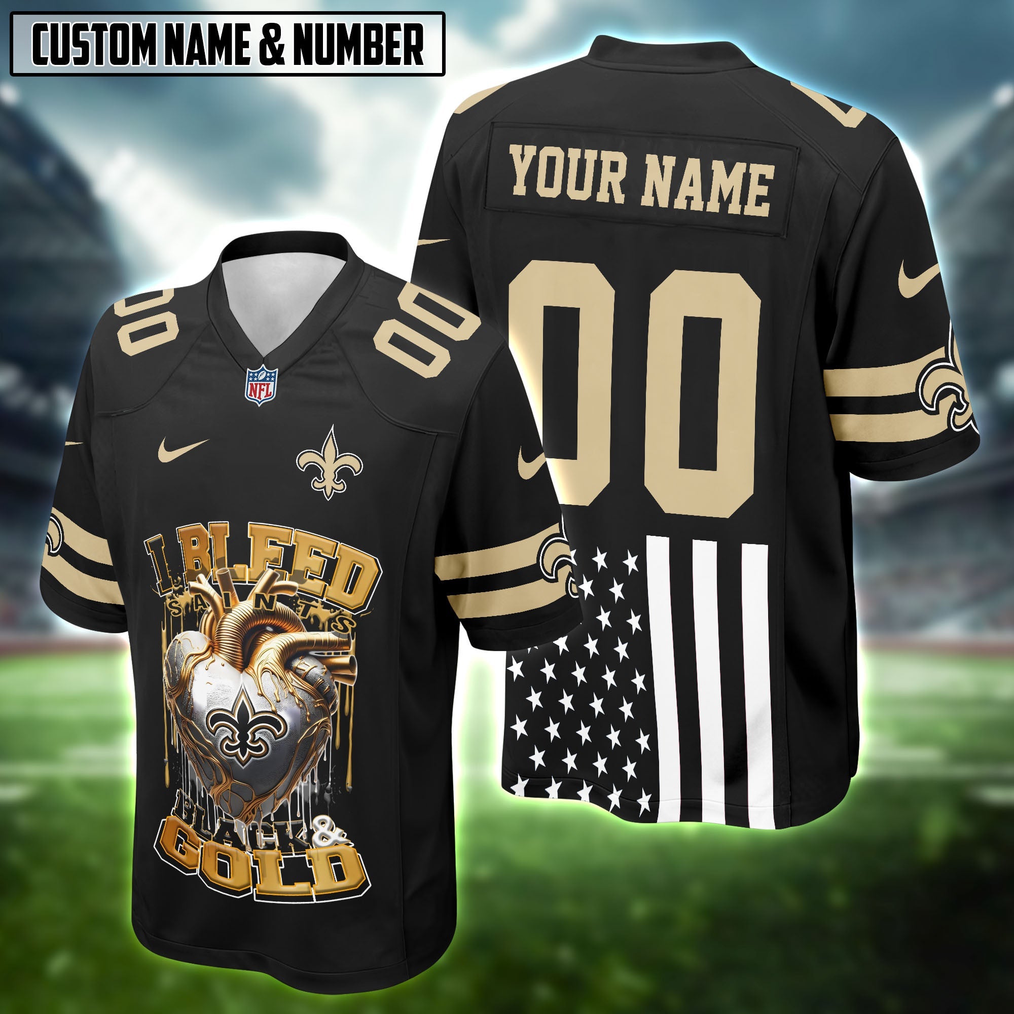 NFL Heart Bleed Light Football Jersey Editions Limited