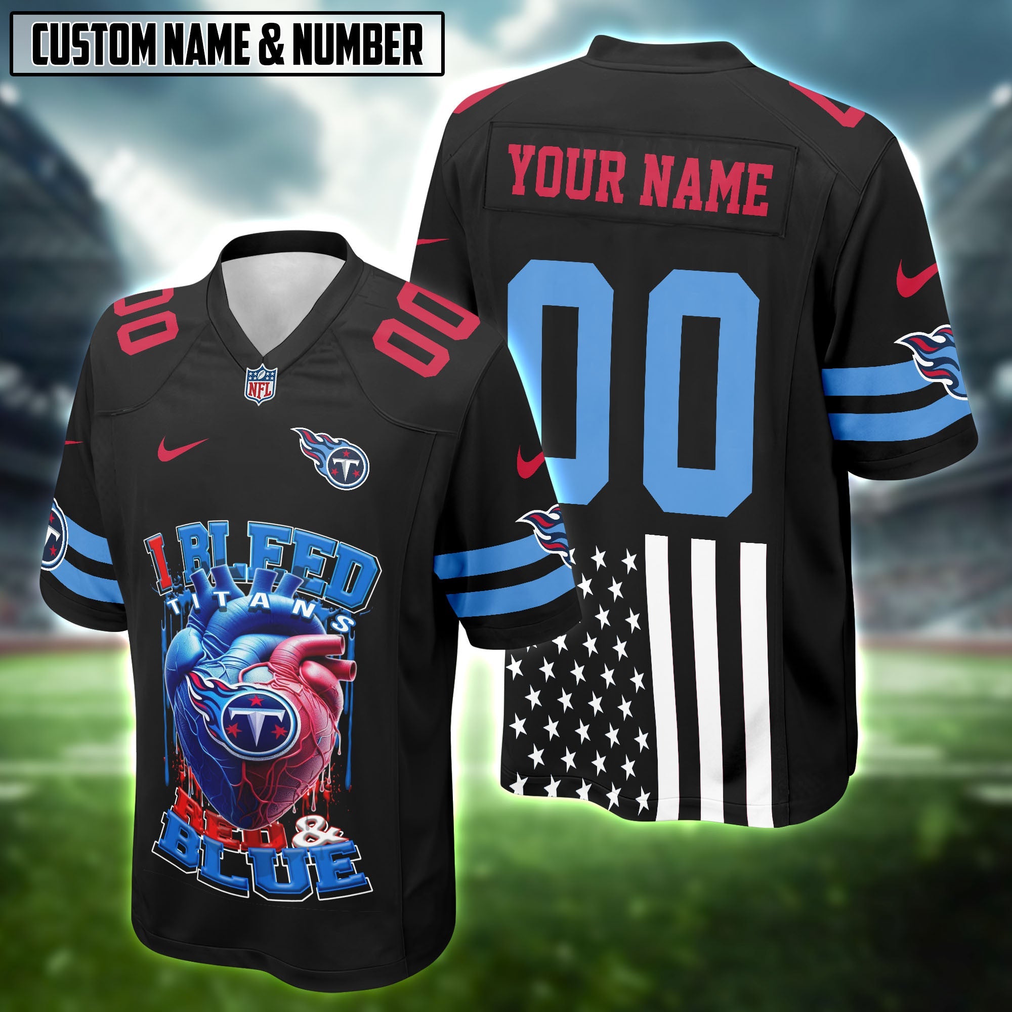 NFL Heart Bleed Light Football Jersey Editions Limited