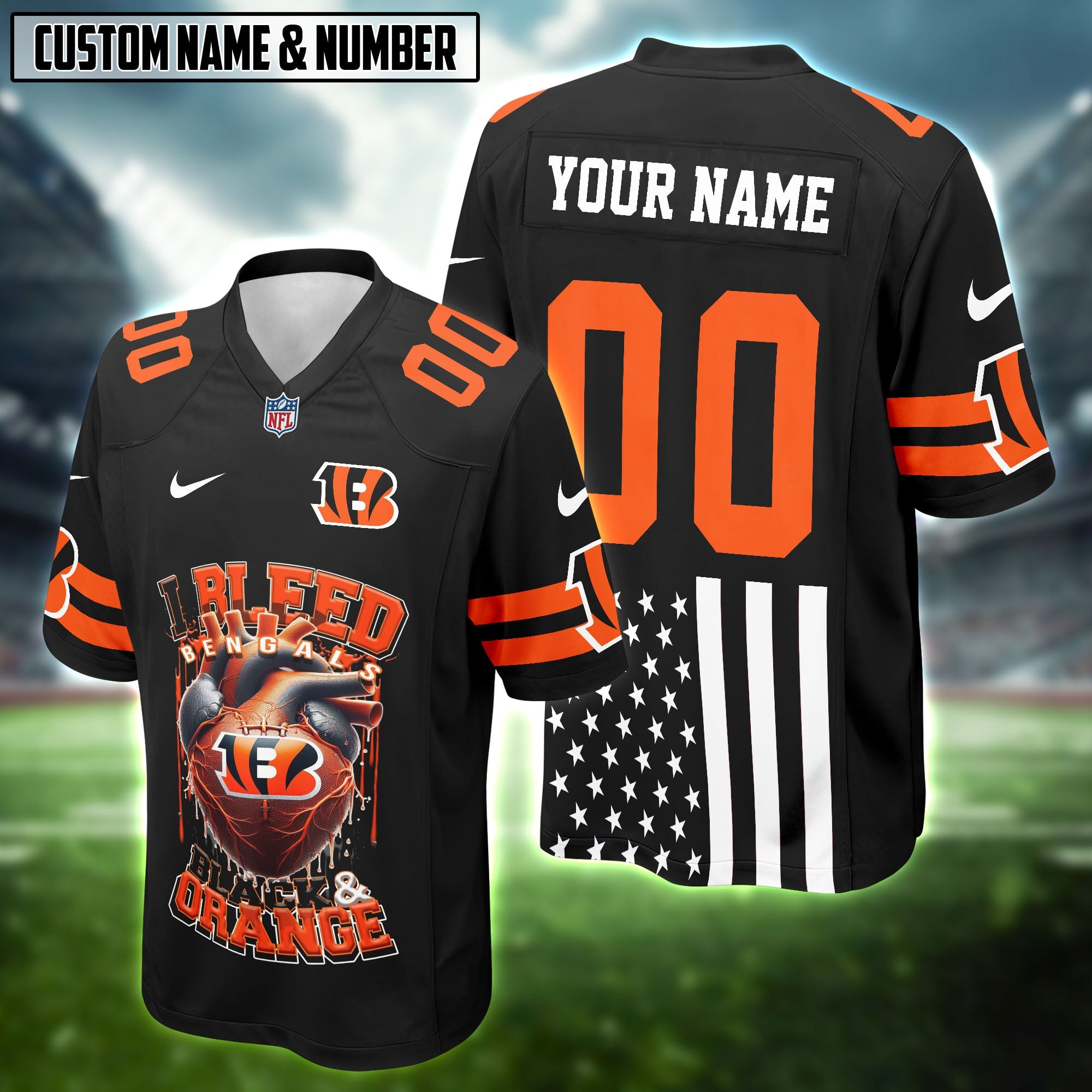 NFL Heart Bleed Light Football Jersey Editions Limited
