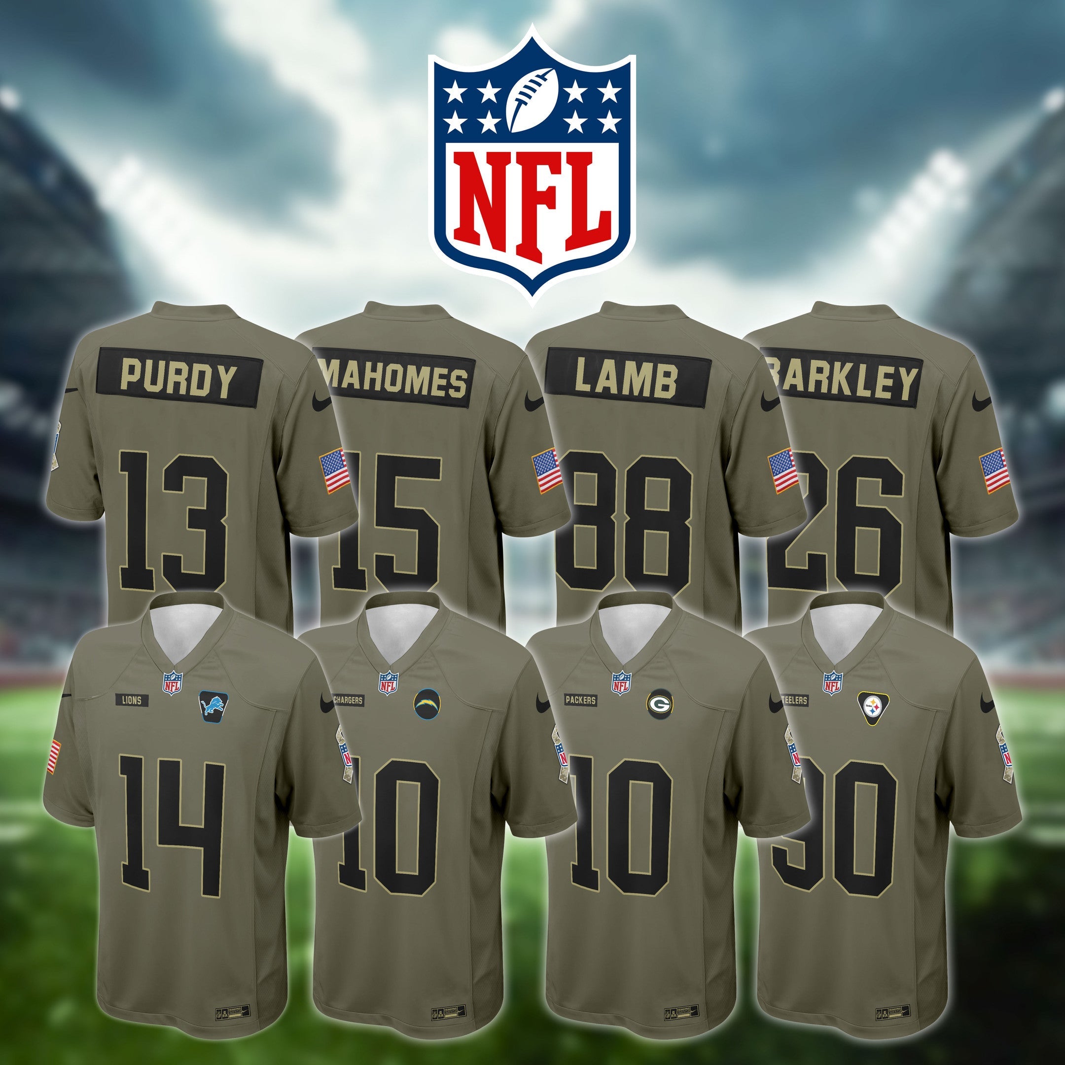 NFL Salute to Service Veteran Football Jersey Editions Limited