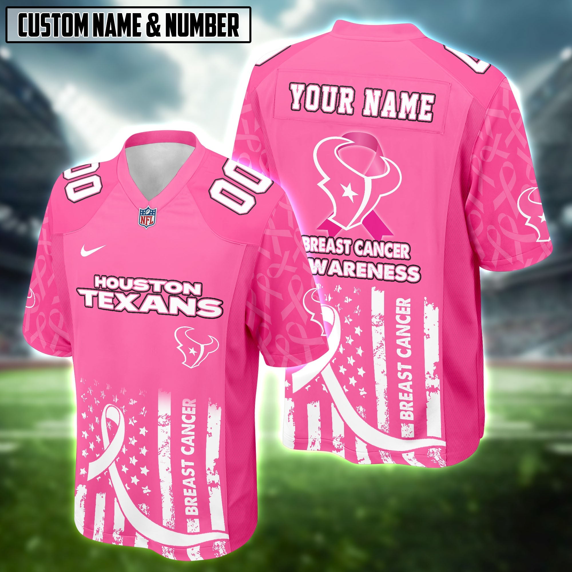 NFL Support Breast Cancer Awareness Football Jersey Editions Limited
