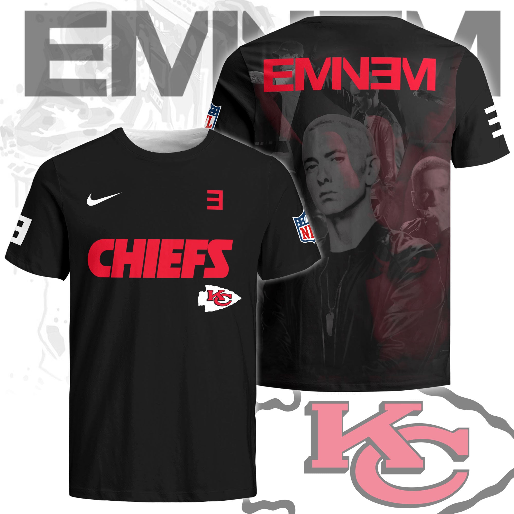NFL x Eminem Rapper 3D Shirt Editions Limited