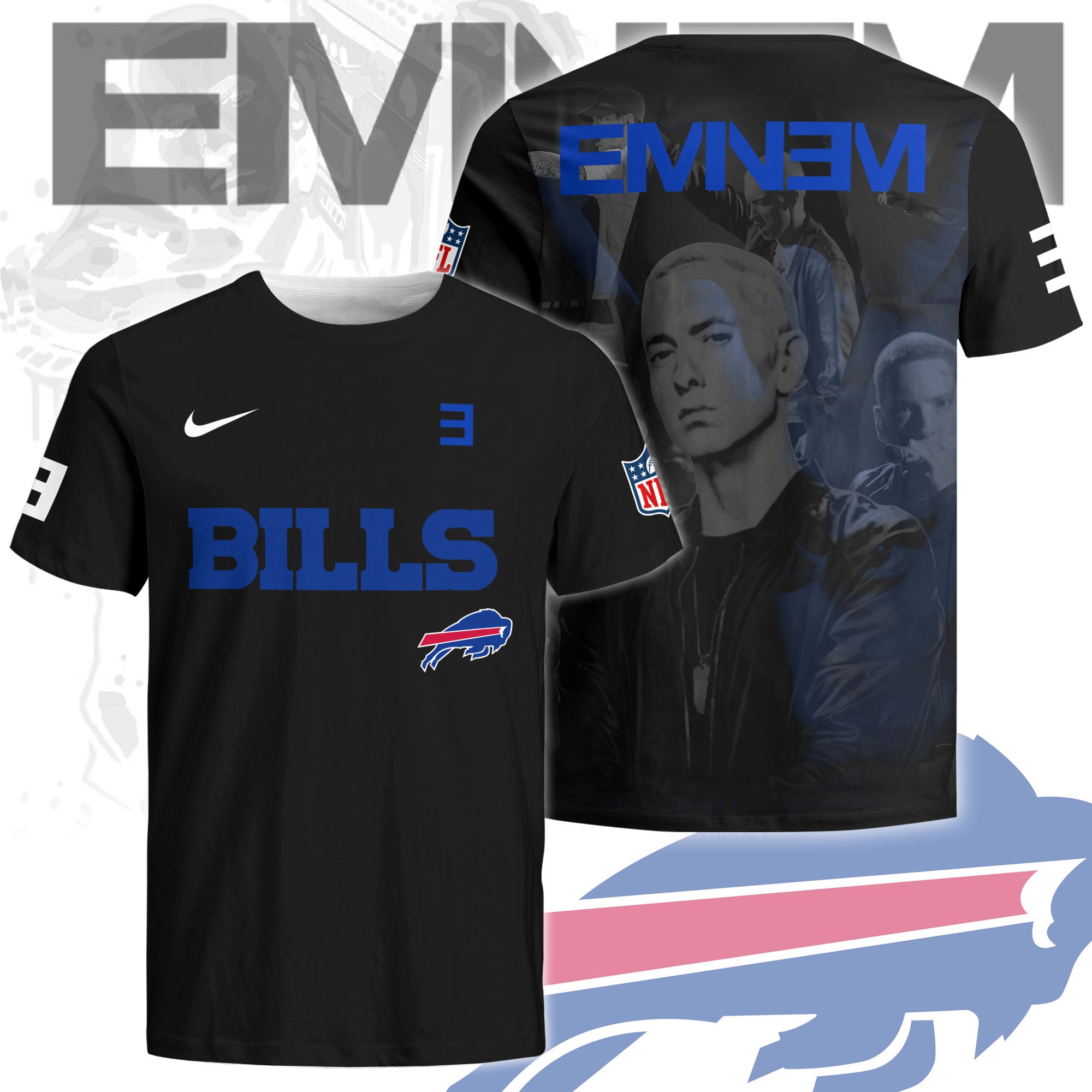 NFL x Eminem Rapper 3D Shirt Editions Limited