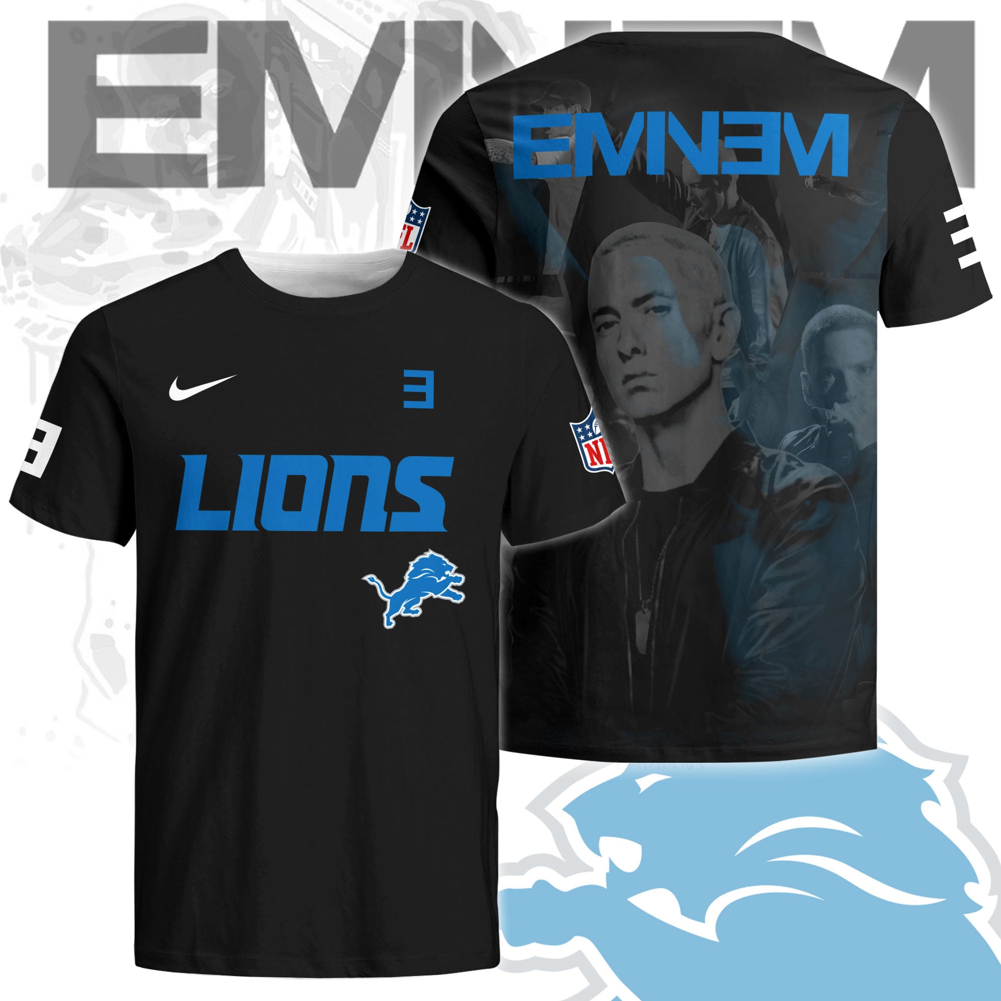 NFL x Eminem Rapper 3D Shirt Editions Limited