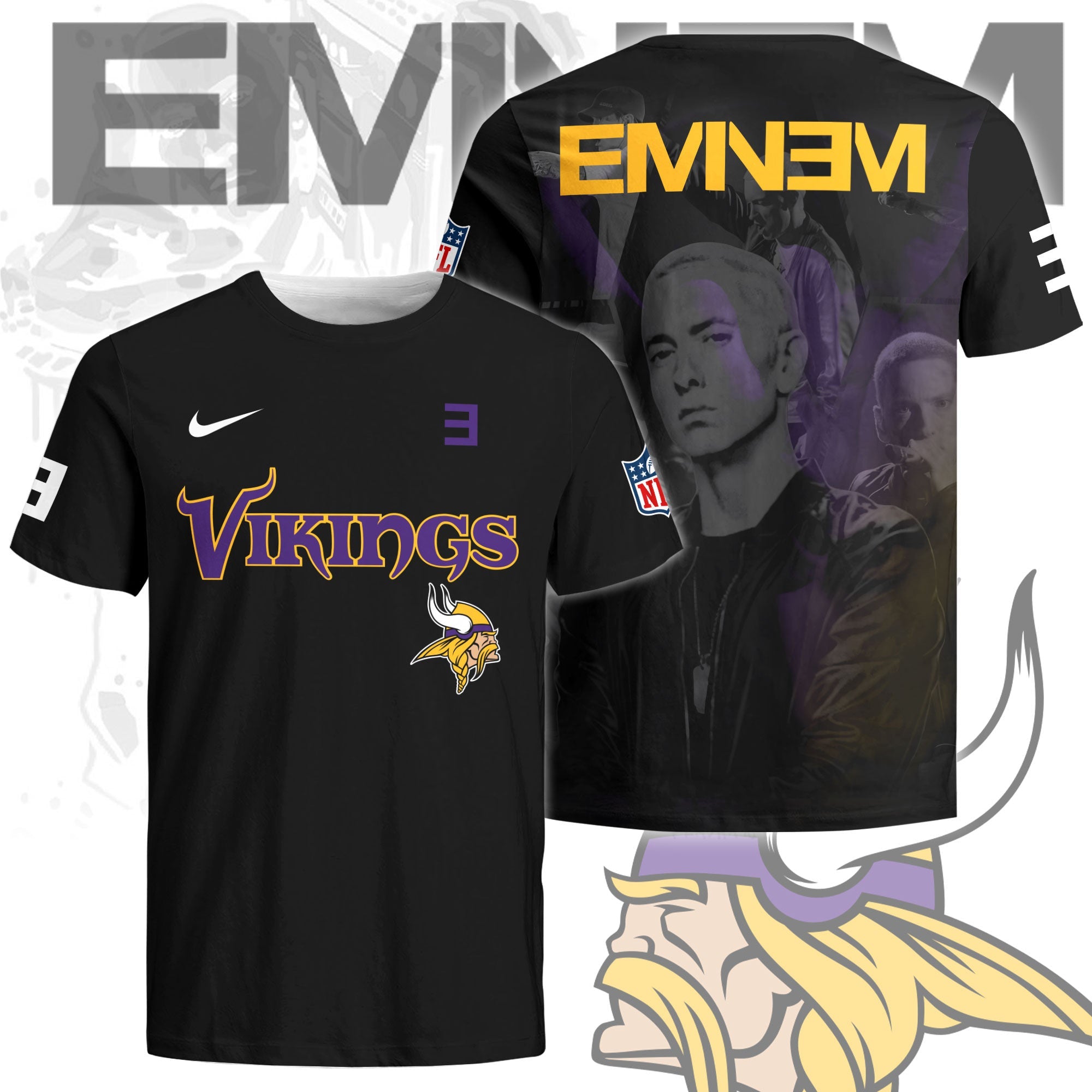 NFL x Eminem Rapper 3D Shirt Editions Limited