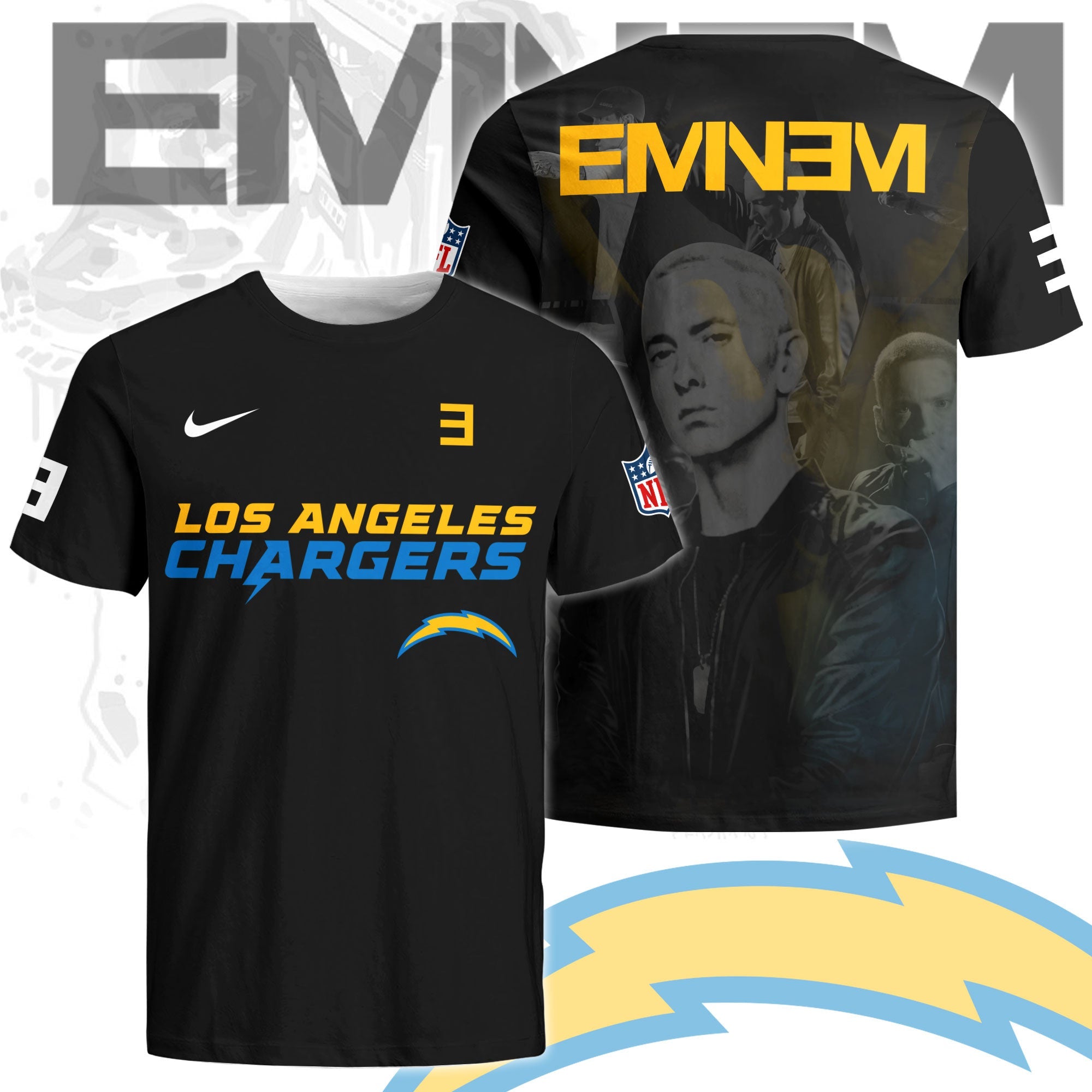 NFL x Eminem Rapper 3D Shirt Editions Limited