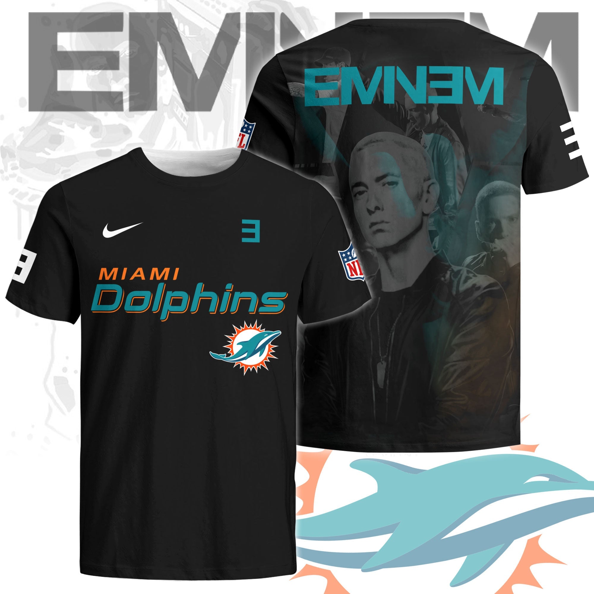 NFL x Eminem Rapper 3D Shirt Editions Limited