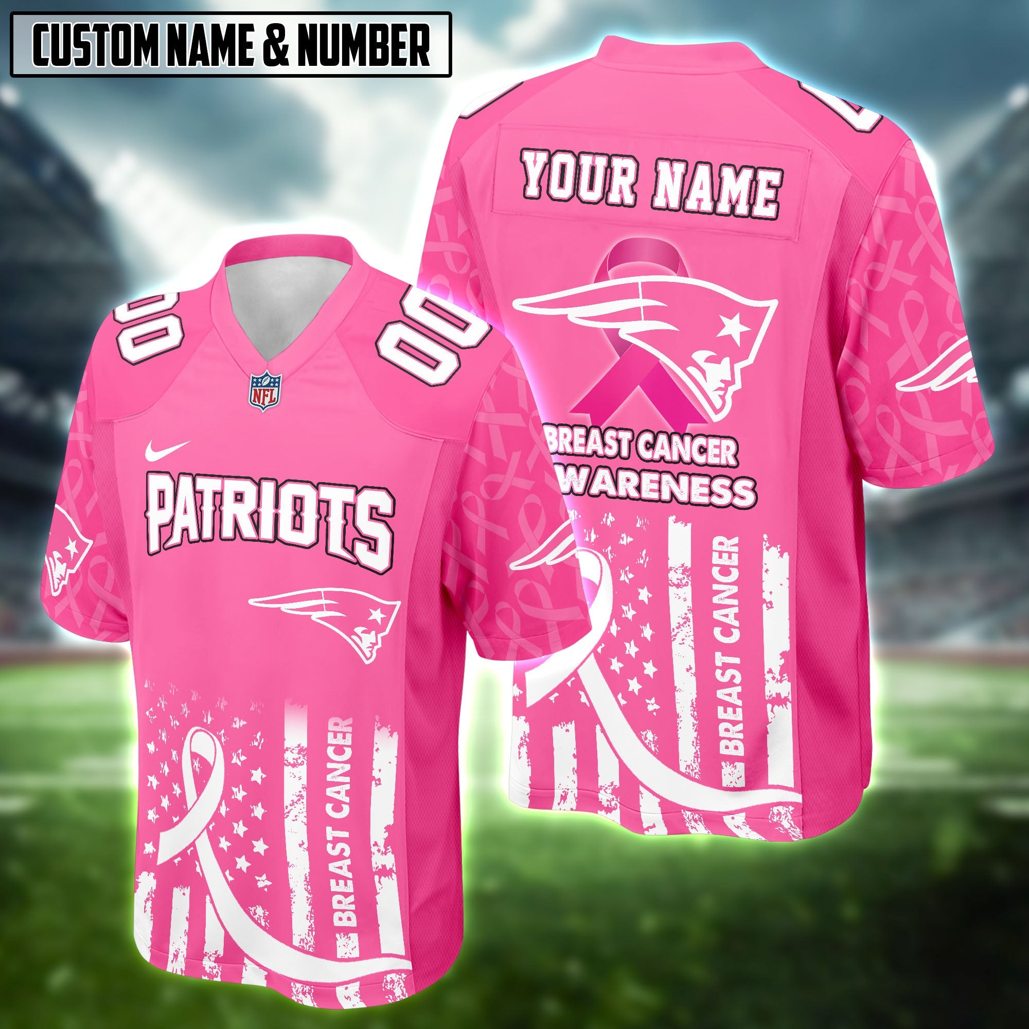 NFL Support Breast Cancer Awareness Football Jersey Editions Limited