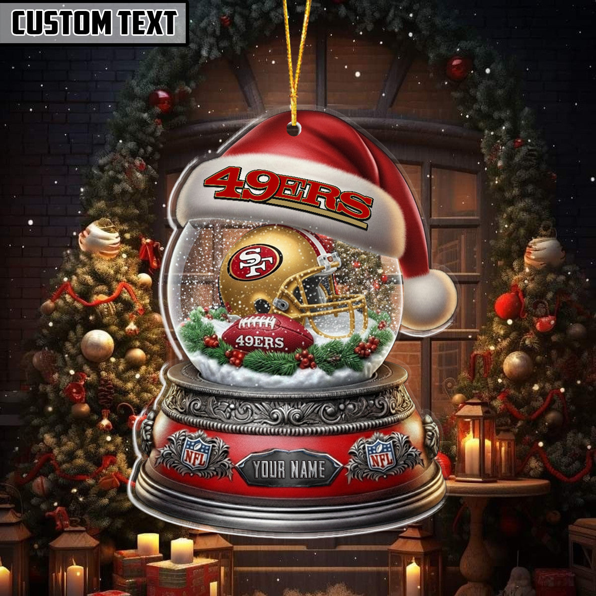 NFL Glass Snow Ball Helmet Football Ornament Editions Limited