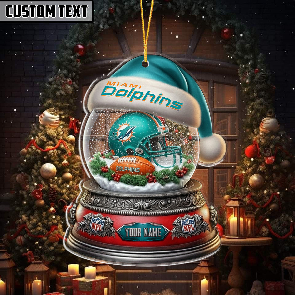 NFL Glass Snow Ball Helmet Football Ornament Editions Limited