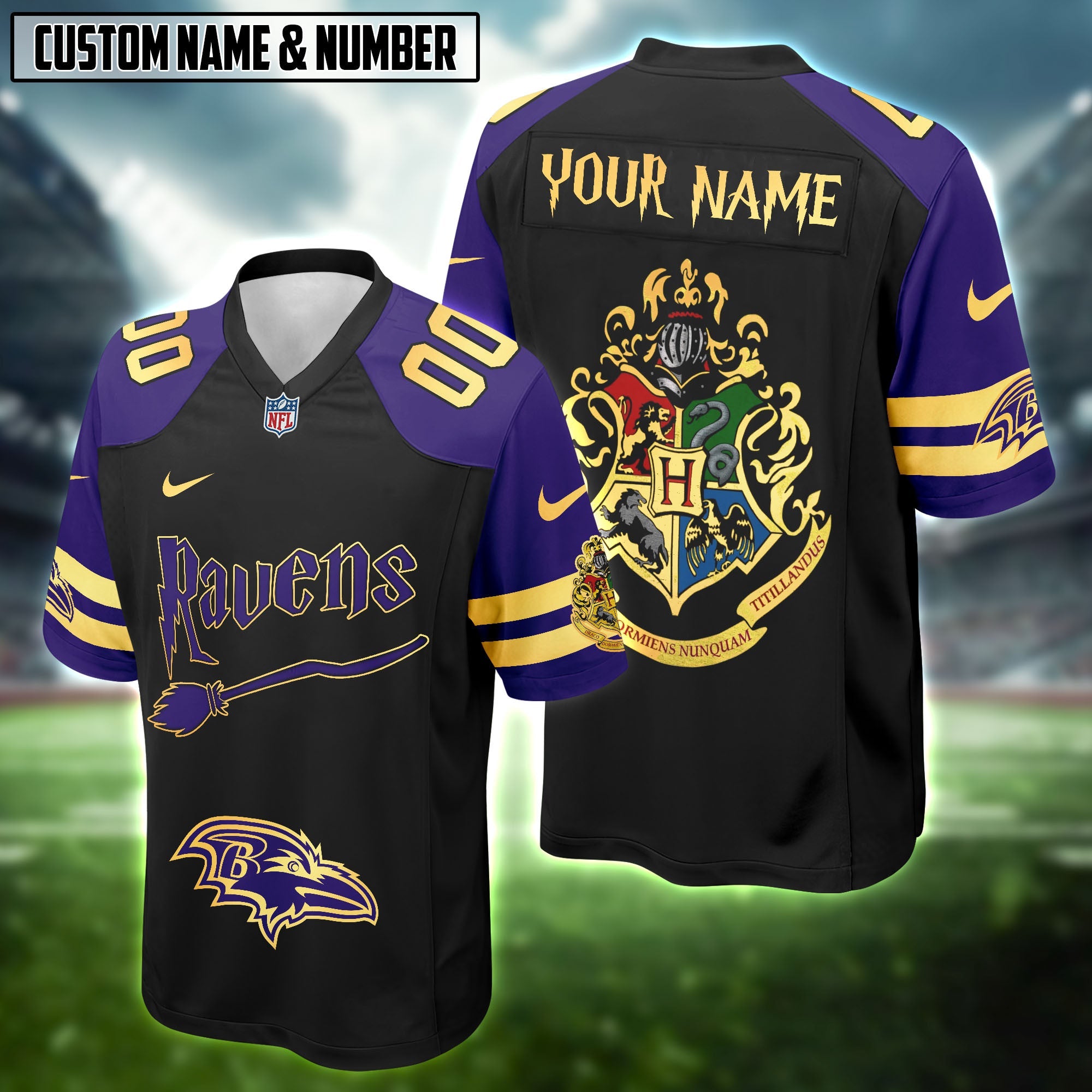 NFL Harry Potter Hogwarts Logo Football Jersey Editions Limited