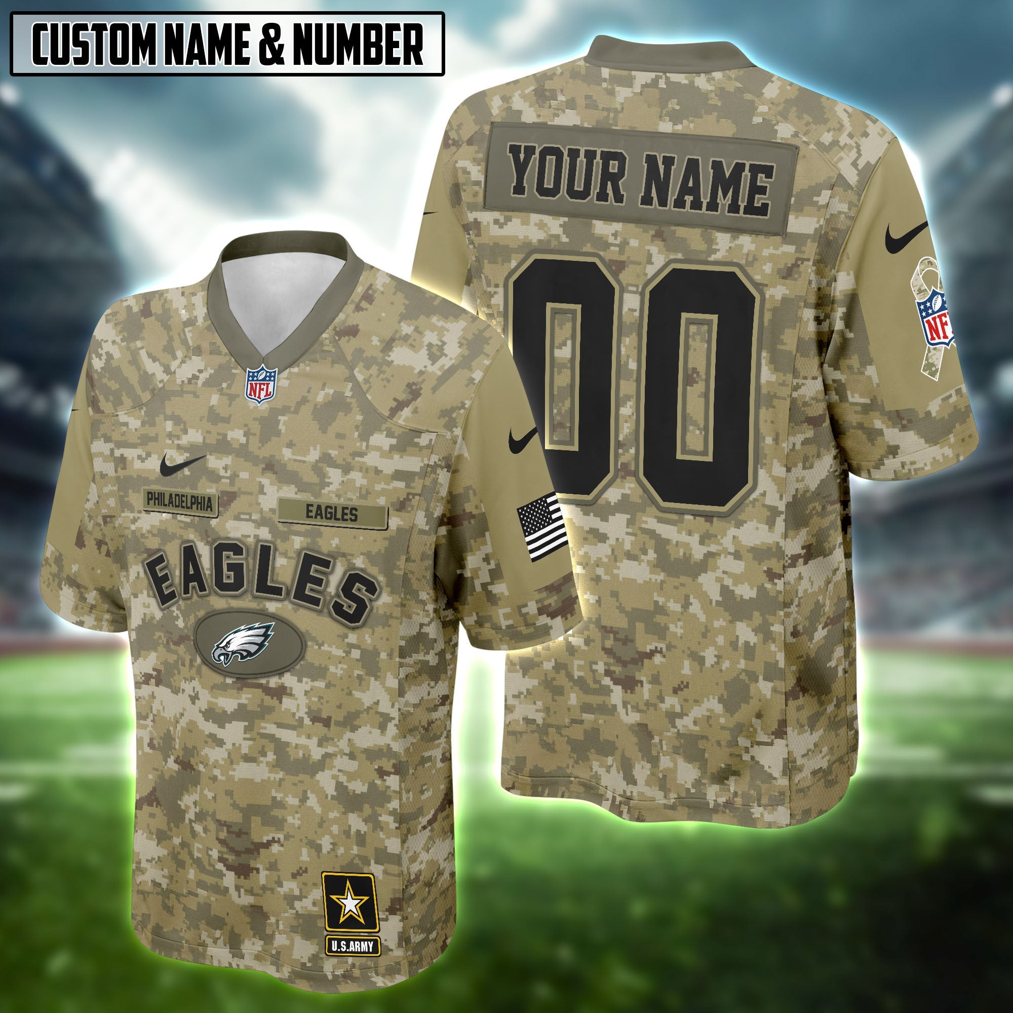 NFL US Army Veteran Salute To Service Football Jersey Editions Limited