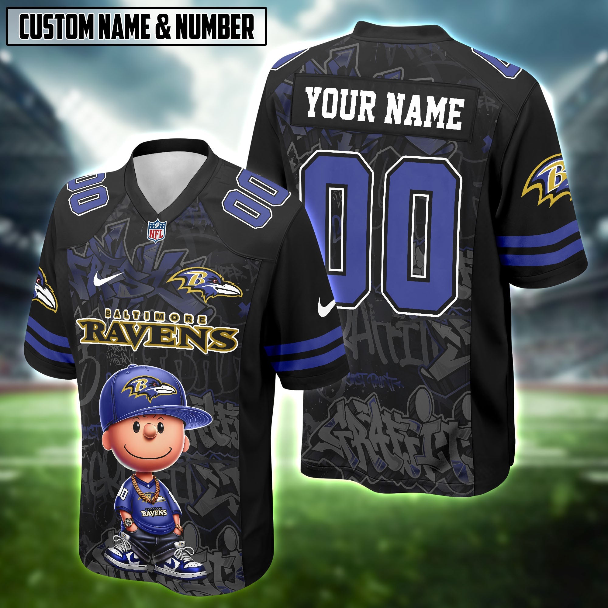 NFL x Charlie Brown HipHop Vibes Football Jersey Editions Limited