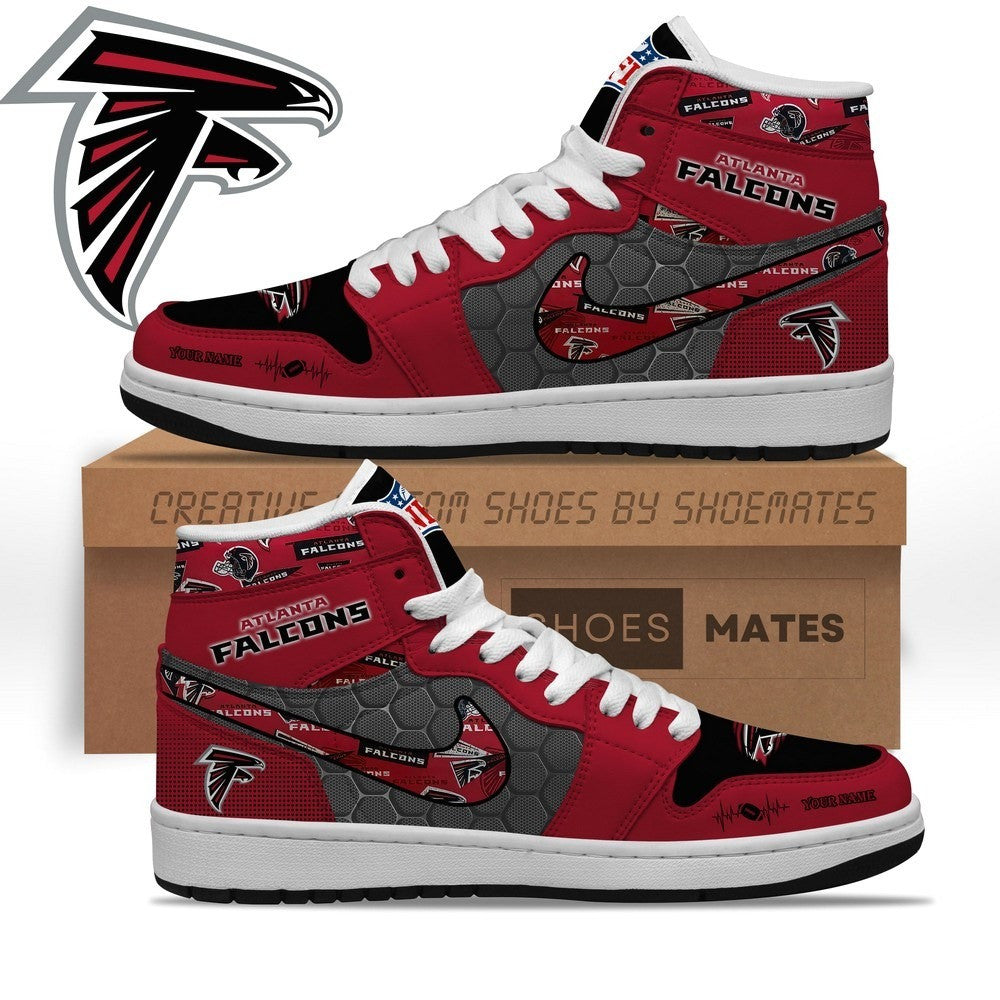 Atlanta Falcons AJ1 High Top Shoes