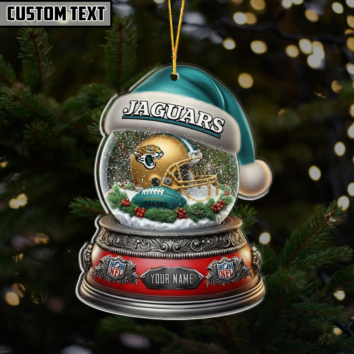 NFL Glass Snow Ball Helmet Football Ornament Editions Limited