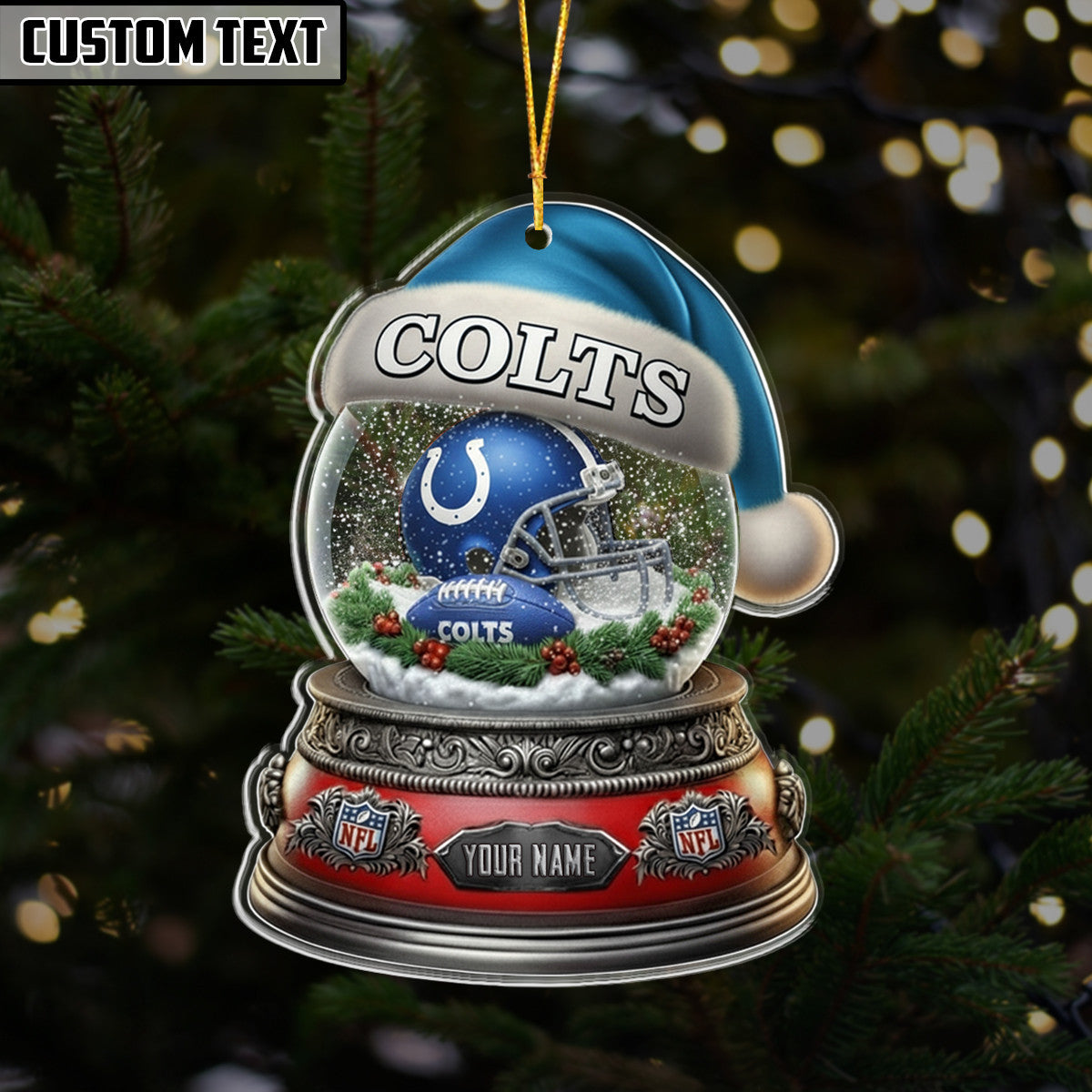 NFL Glass Snow Ball Helmet Football Ornament Editions Limited