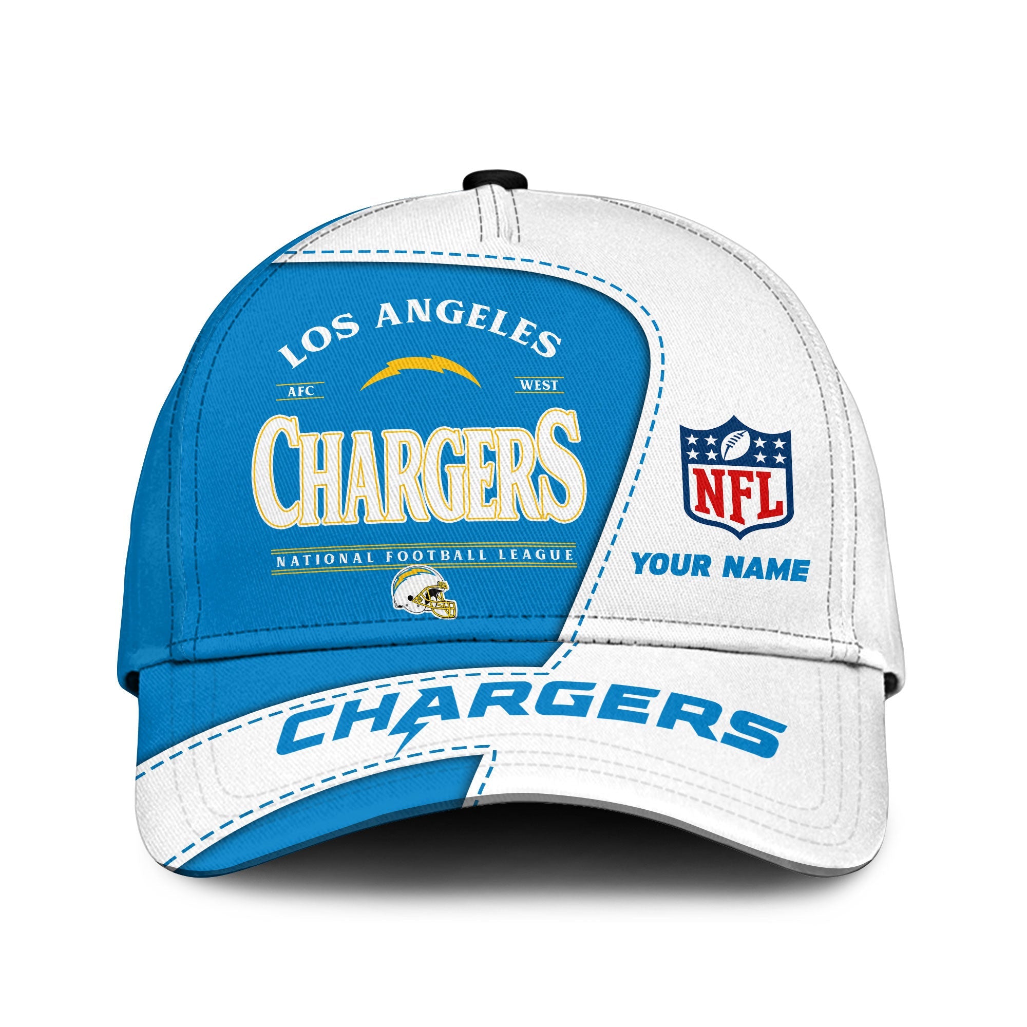 Personalized Los Angeles Chargers All Over Printed Classic Cap