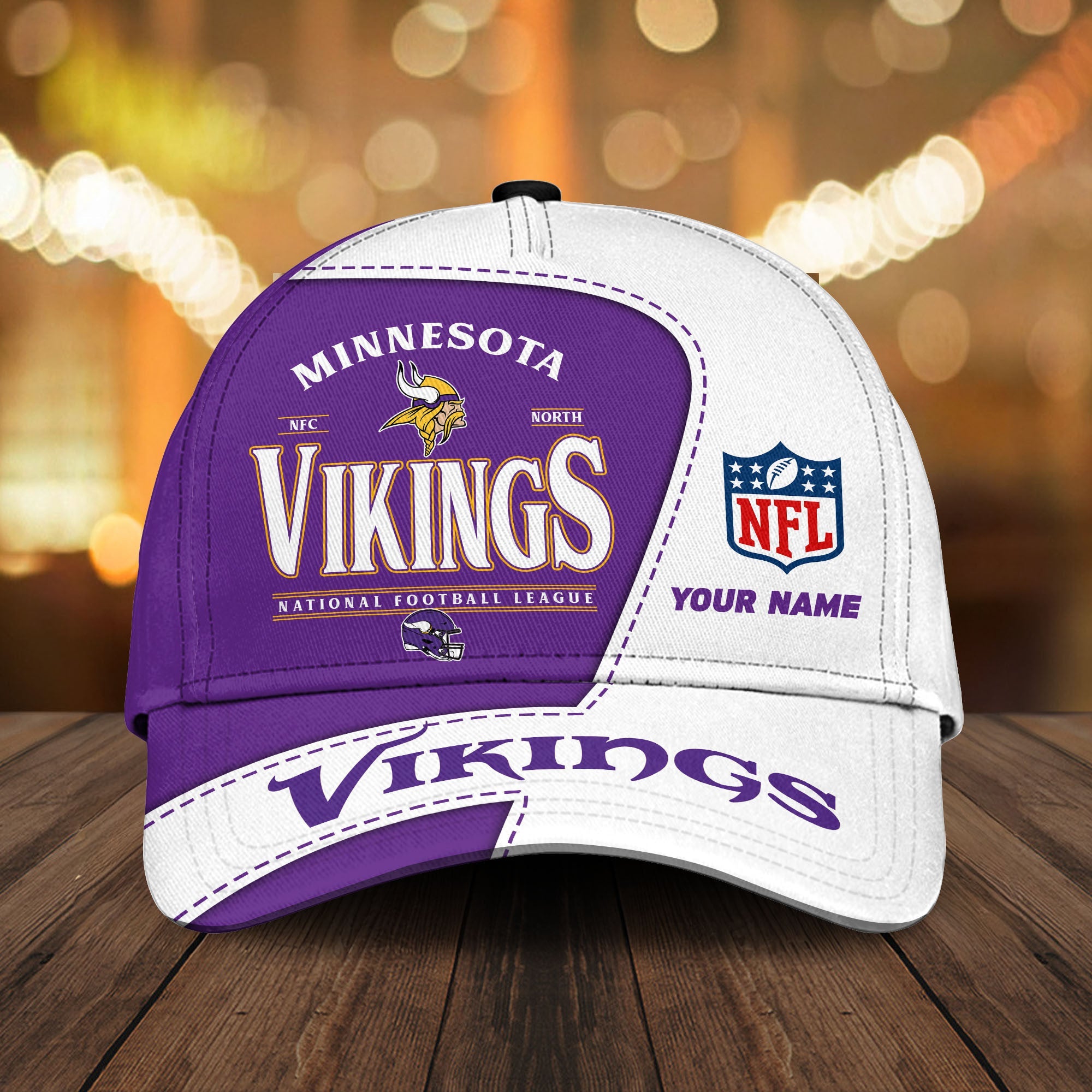Personalized Minnesota Vikings All Over Printed Classic Cap