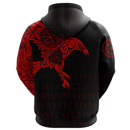 Raven Odin Red Tattoo All-Over Print