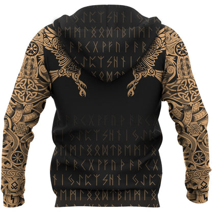 The Raven Of Odin Tattoo Special Gold