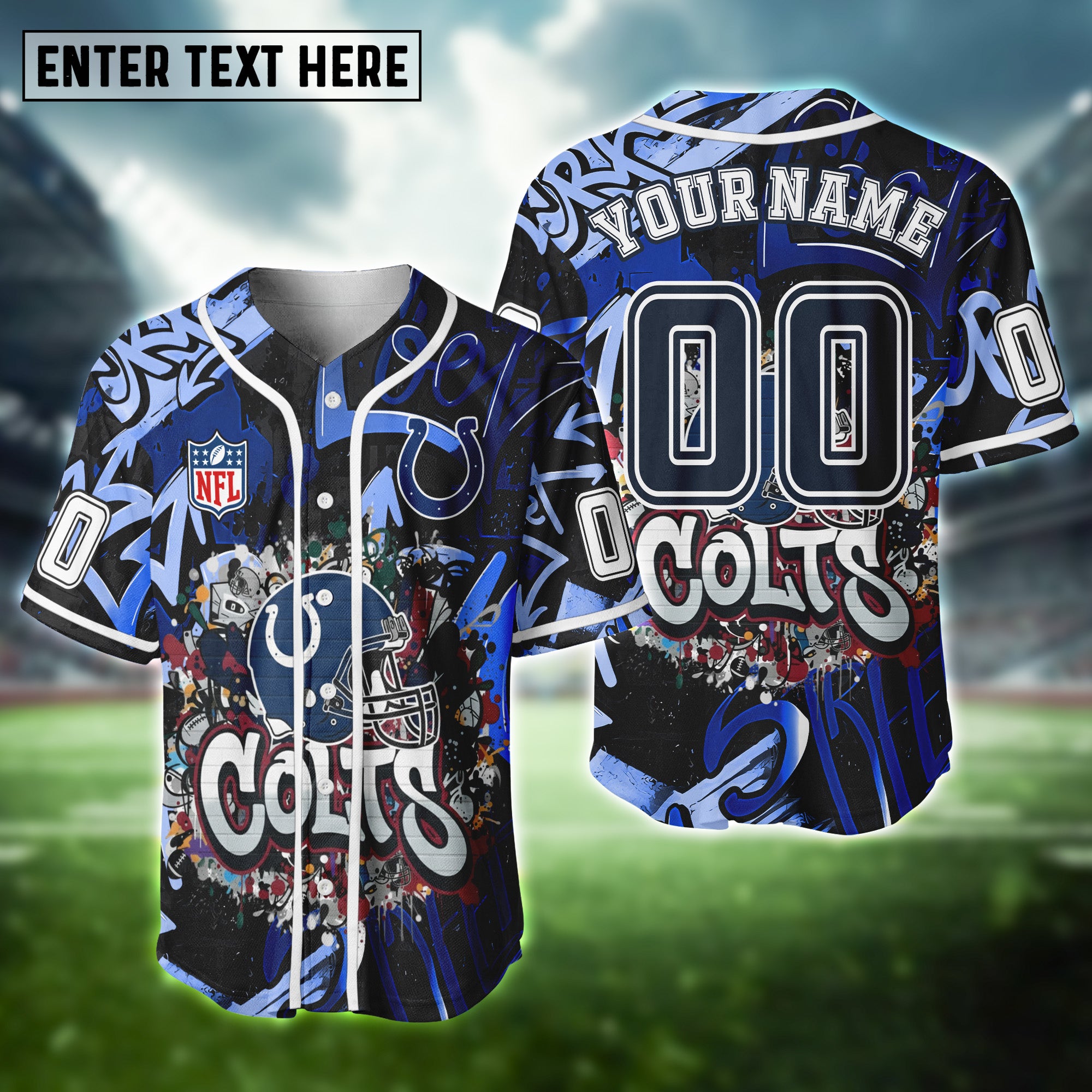 NFL Graffiti Baseball Jersey Limited Edition