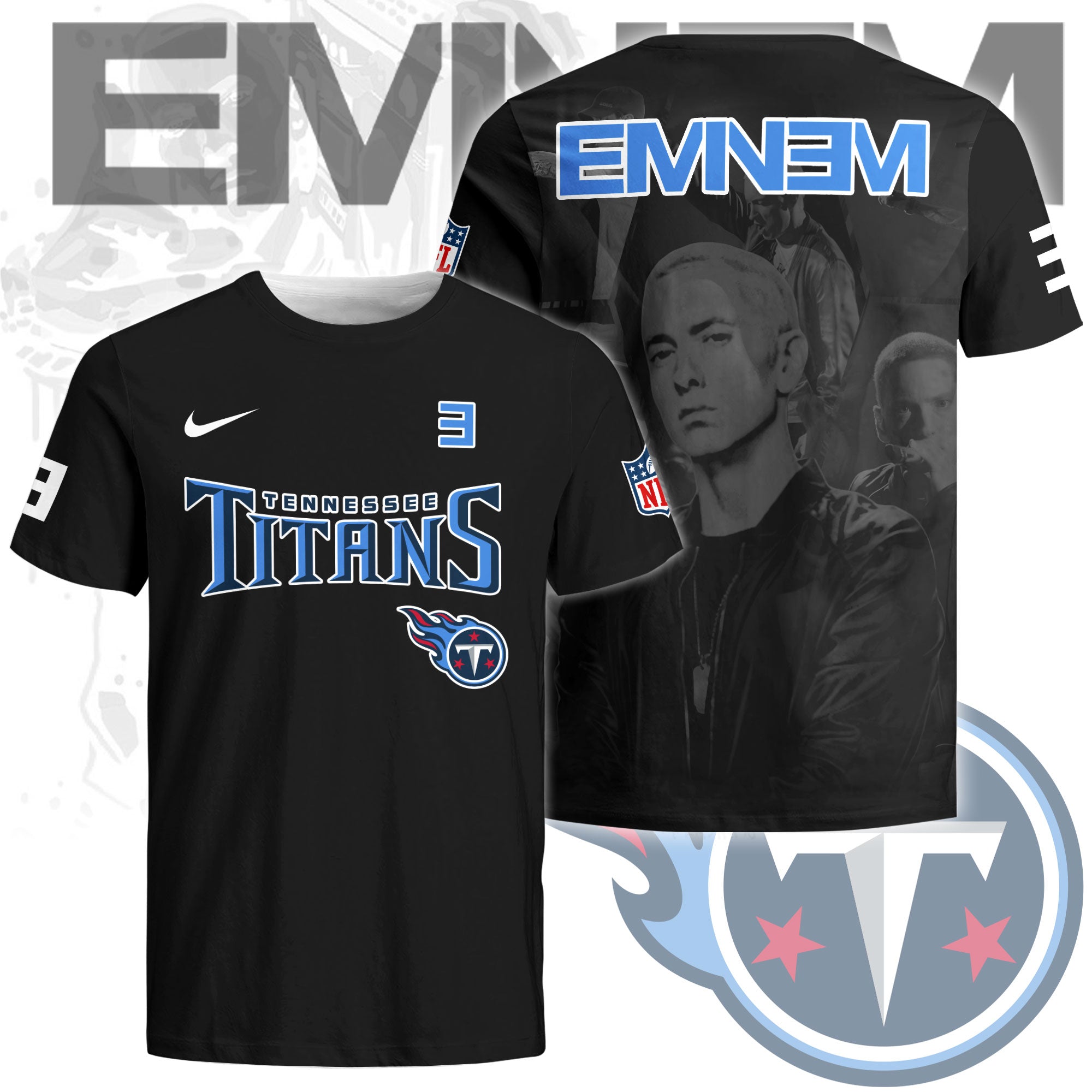 NFL x Eminem Rapper 3D Shirt Editions Limited