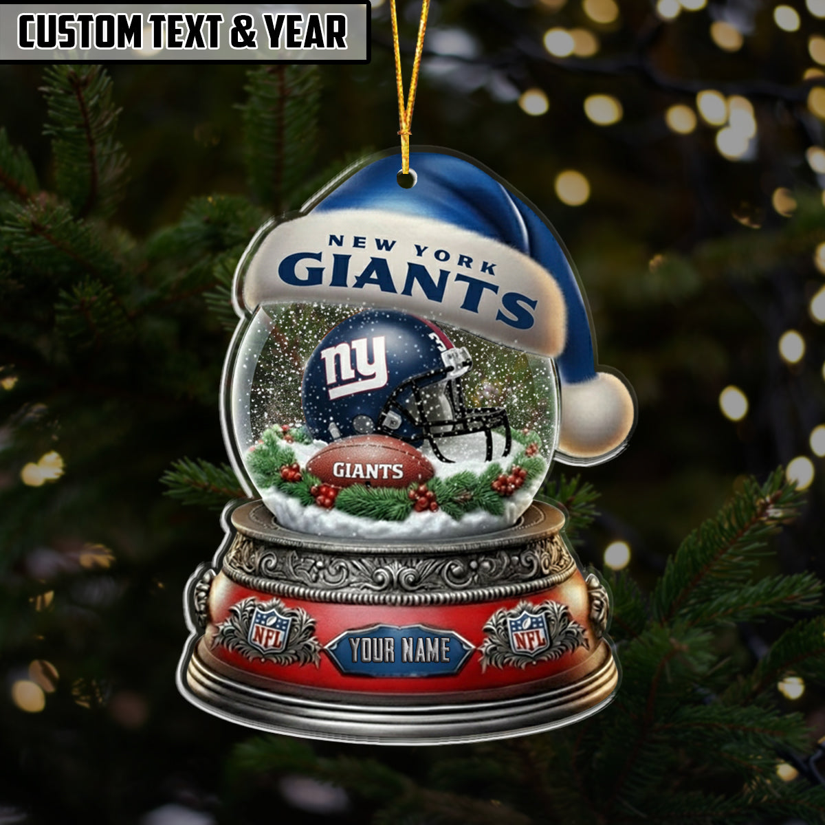 NFL Glass Snow Ball Helmet Football Ornament Editions Limited