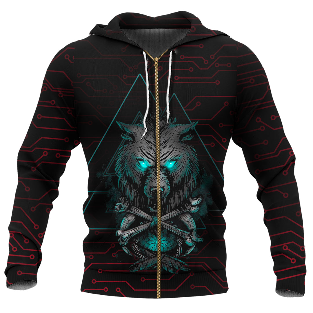 Fenrir Valknut Red Line