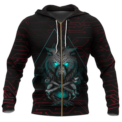 Fenrir Valknut Red Line