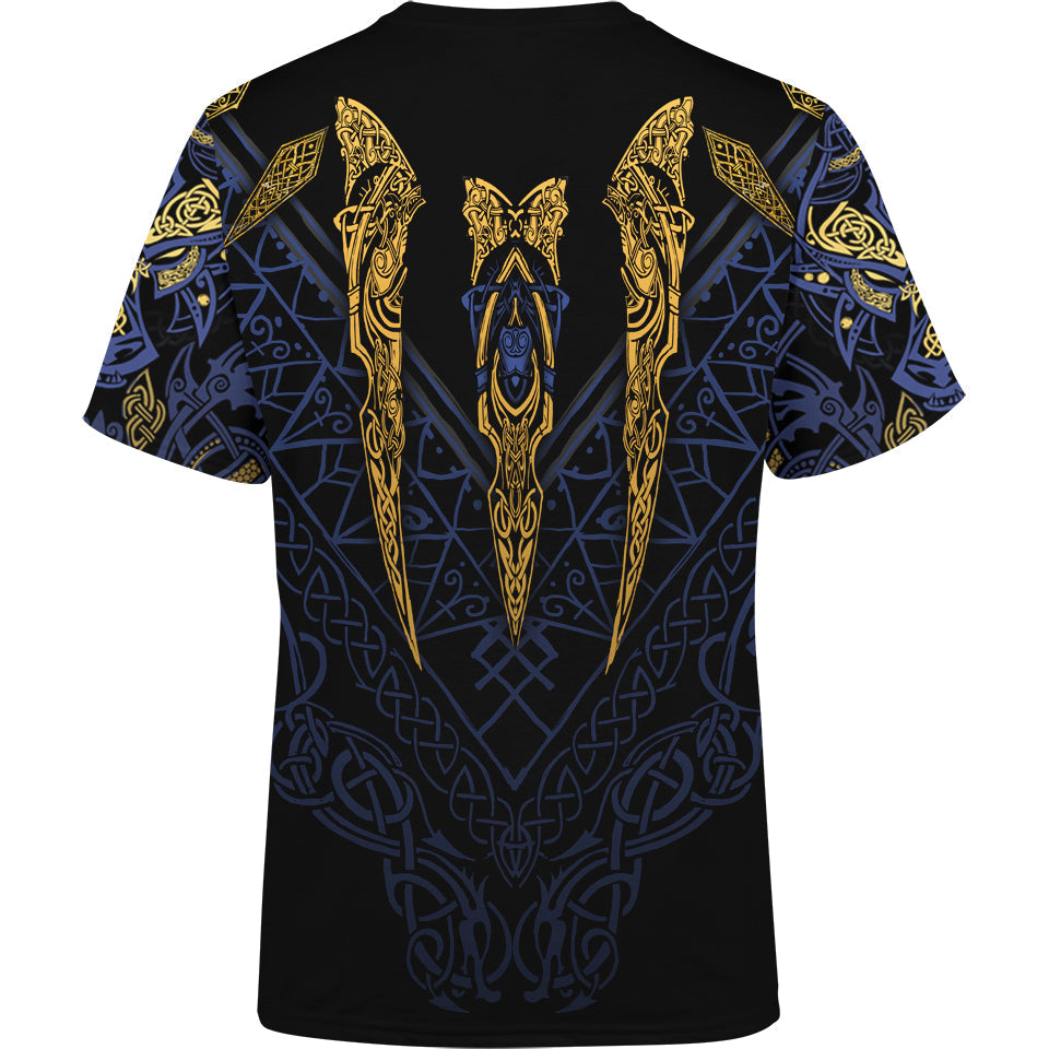 Fenrir's Wrath Shirt - Blue Edition All Over Printed T-shirt