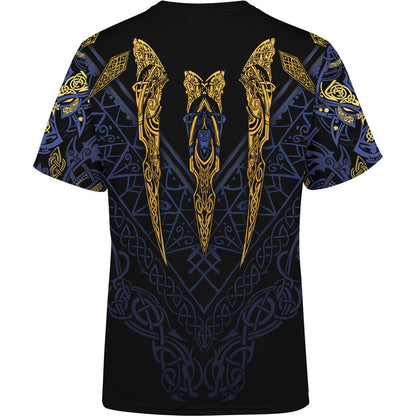 Fenrir's Wrath Shirt - Blue Edition All Over Printed T-shirt