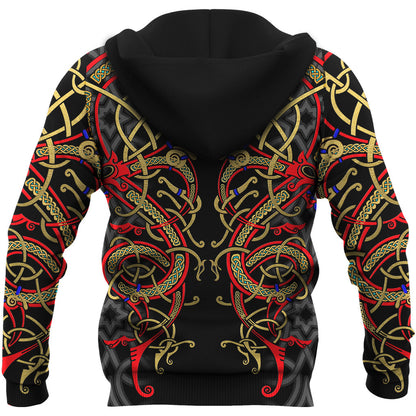 Valhalla Dragon Viking Celtic Pattern