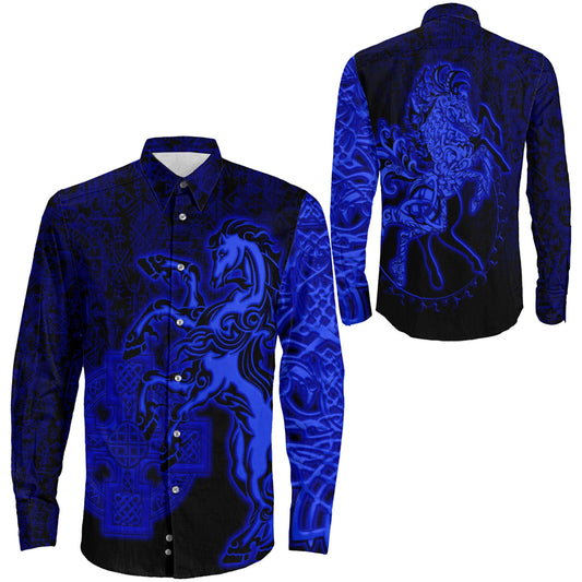 Sleipnir Blue Long Sleeve Button Shirt