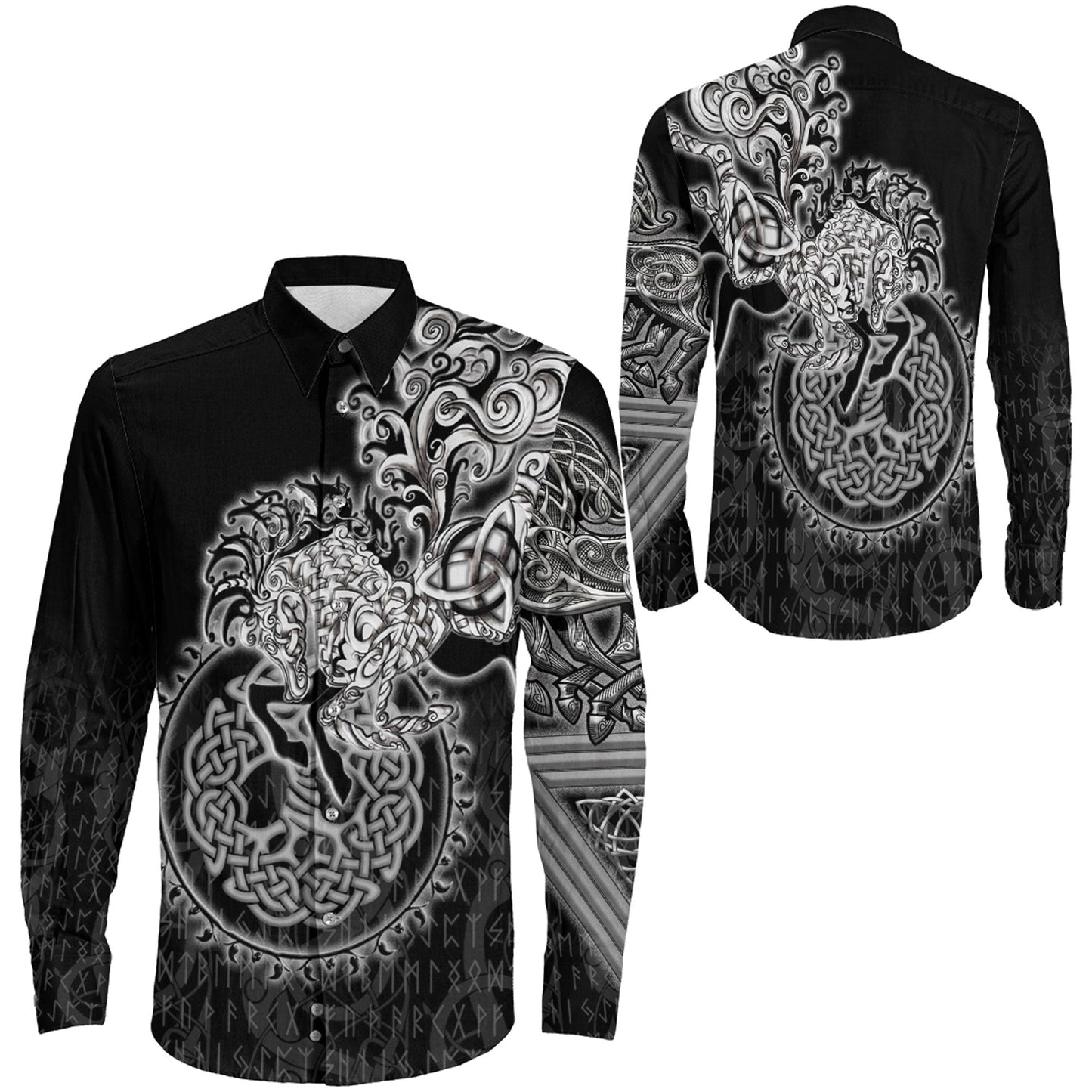 Sleipnir Viking Long Sleeve Button Shirt