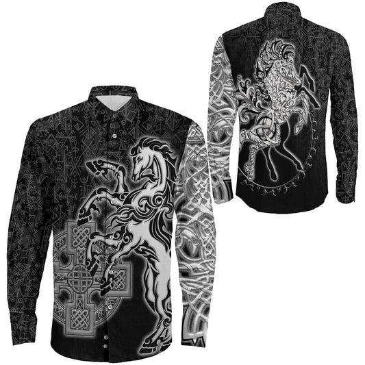 VikingStyle Clothing -Sleipnir Long Sleeve Button Shirt