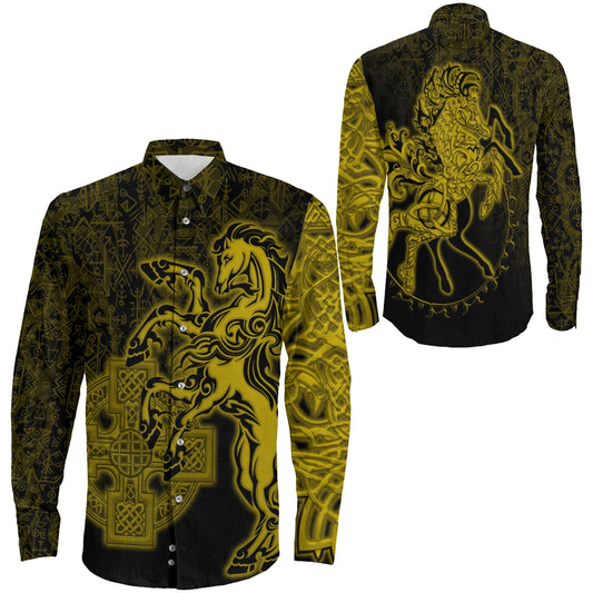 Sleipnir Gold Long Sleeve Button Shirt