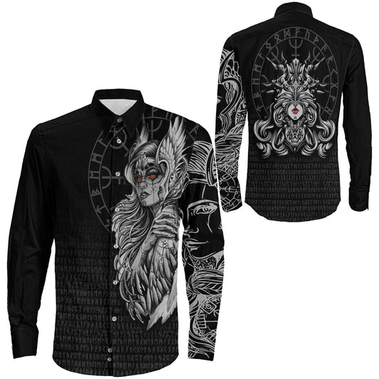 The Valkyries Viking Long Sleeve Button Shirt