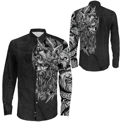 Odin Circle Long Sleeve Button Shirt