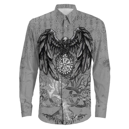 Raven Cletic Tree Long Sleeve Button Shirt