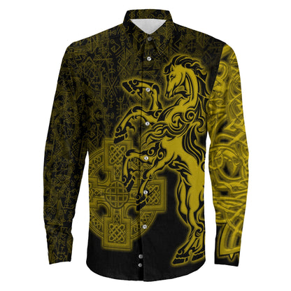 Sleipnir Gold Long Sleeve Button Shirt