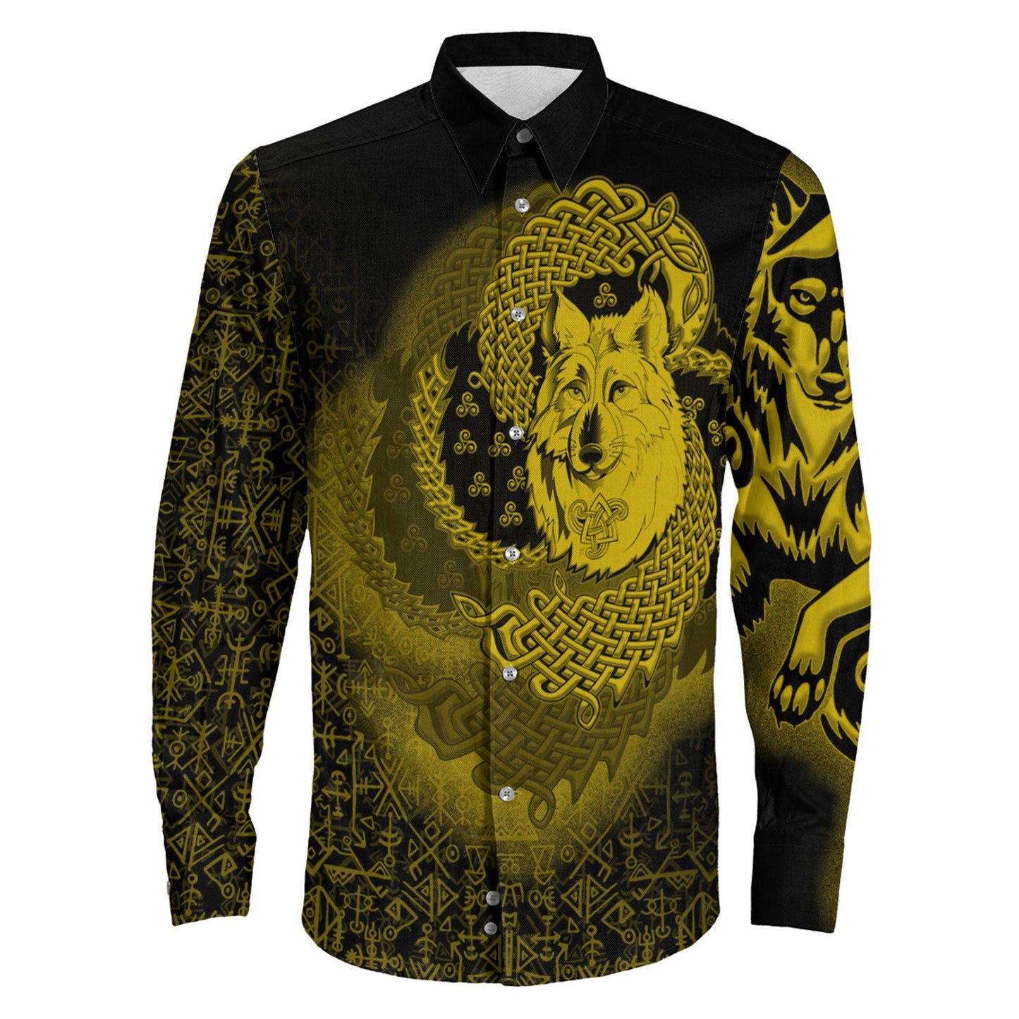 Legendary Wolf Gold Long Sleeve Button Shirt