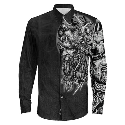 Odin Circle Long Sleeve Button Shirt