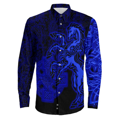 Sleipnir Blue Long Sleeve Button Shirt