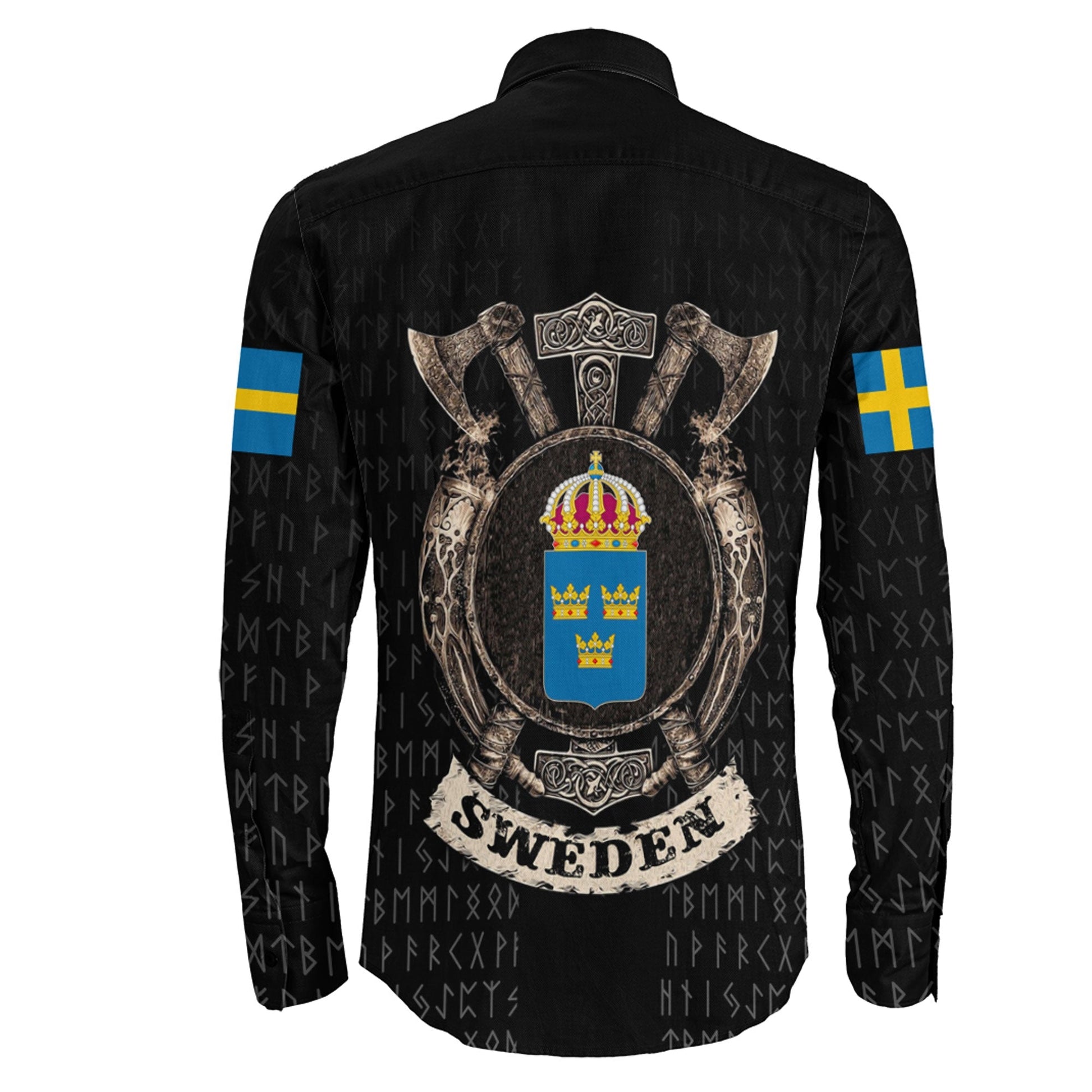 Viking Sweden Shield Long Sleeve Button Shirt A31