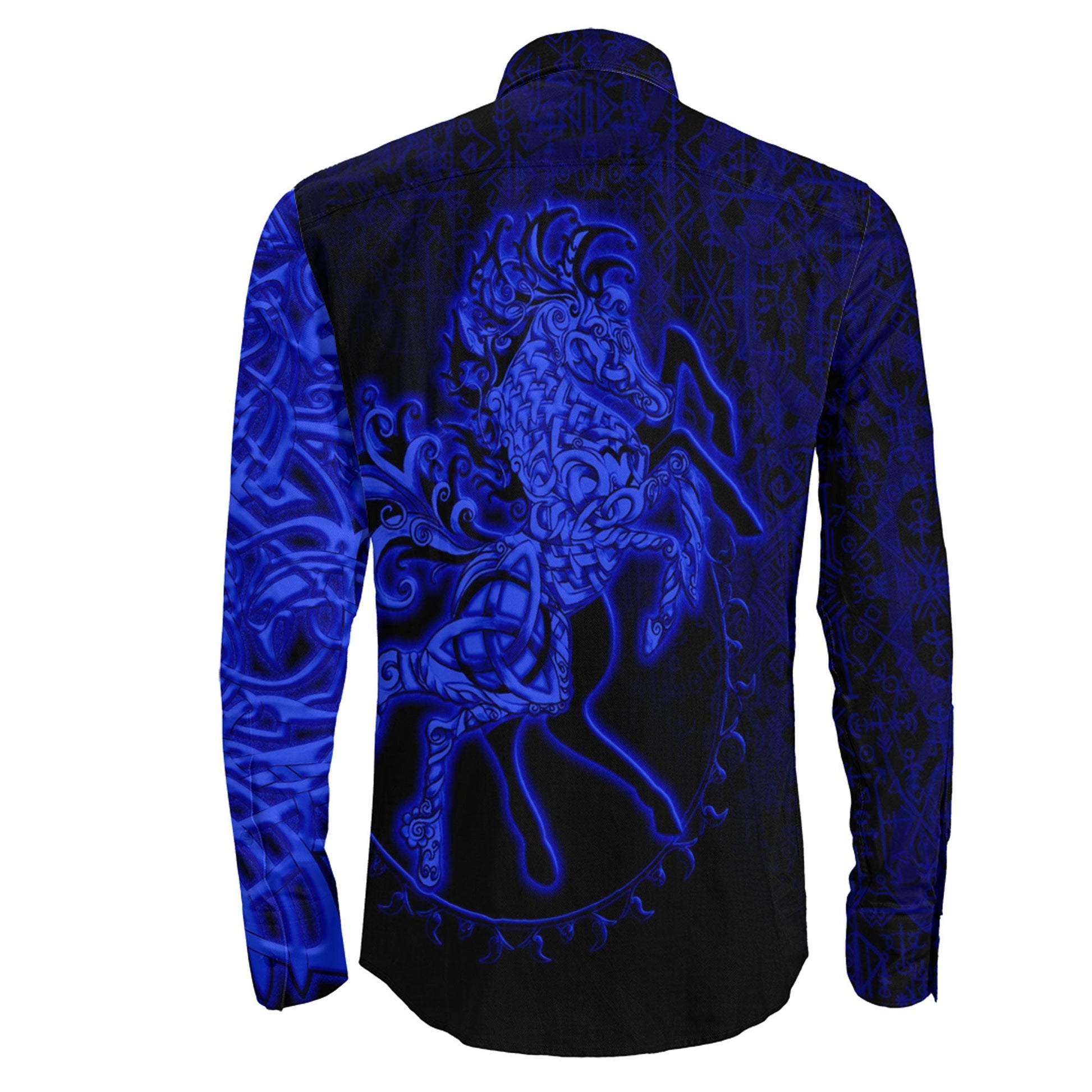 Sleipnir Blue Long Sleeve Button Shirt