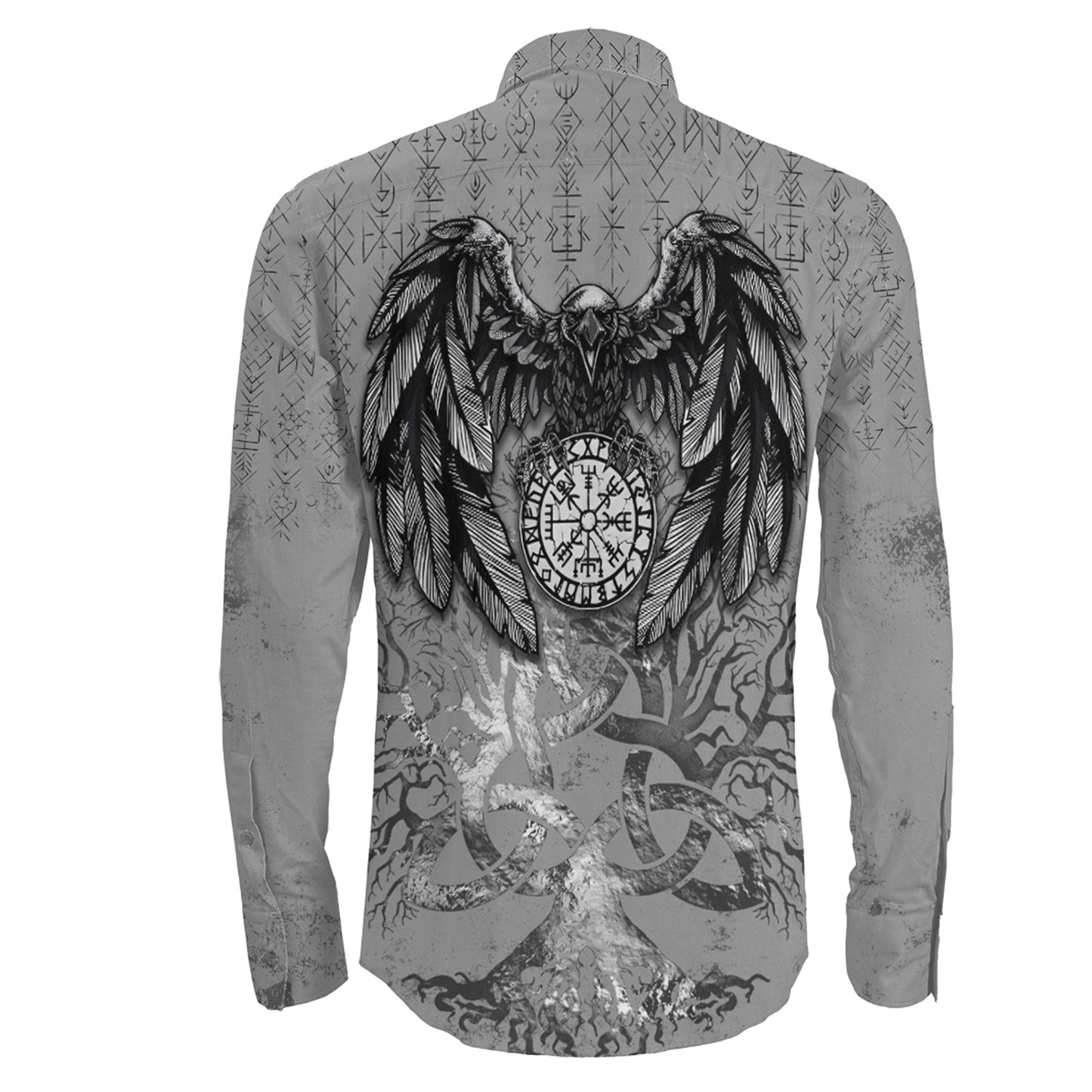 Raven Cletic Tree Long Sleeve Button Shirt