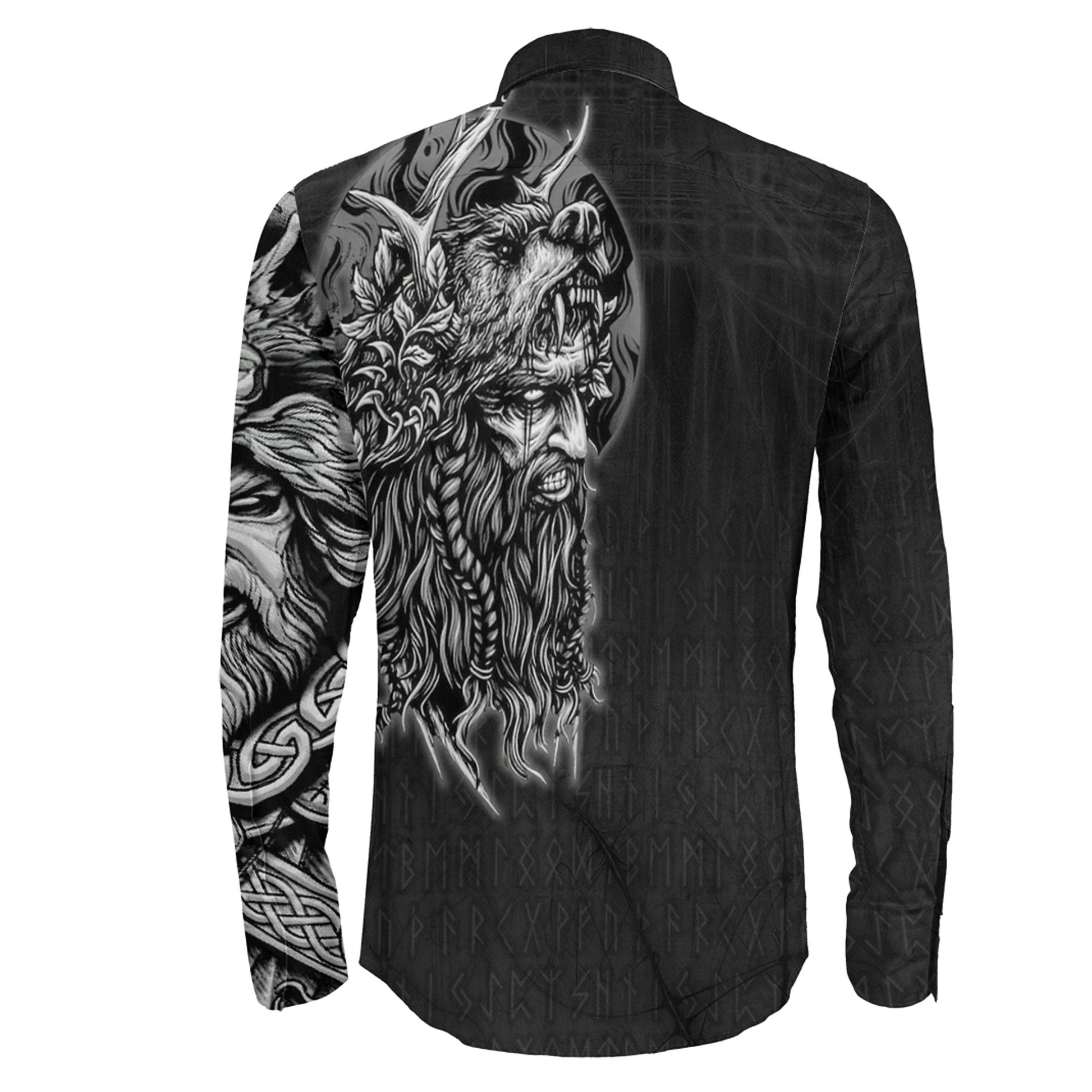 Odin Circle Long Sleeve Button Shirt