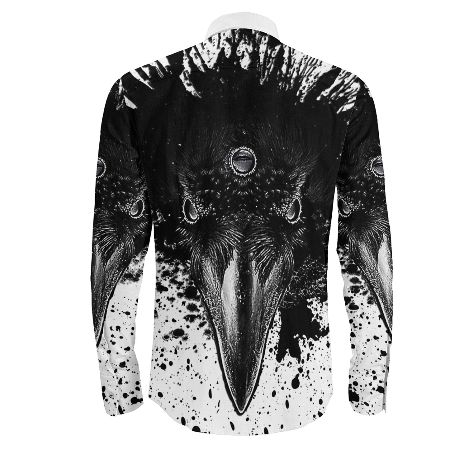 Raven Brush Style Long Sleeve Button Shirt